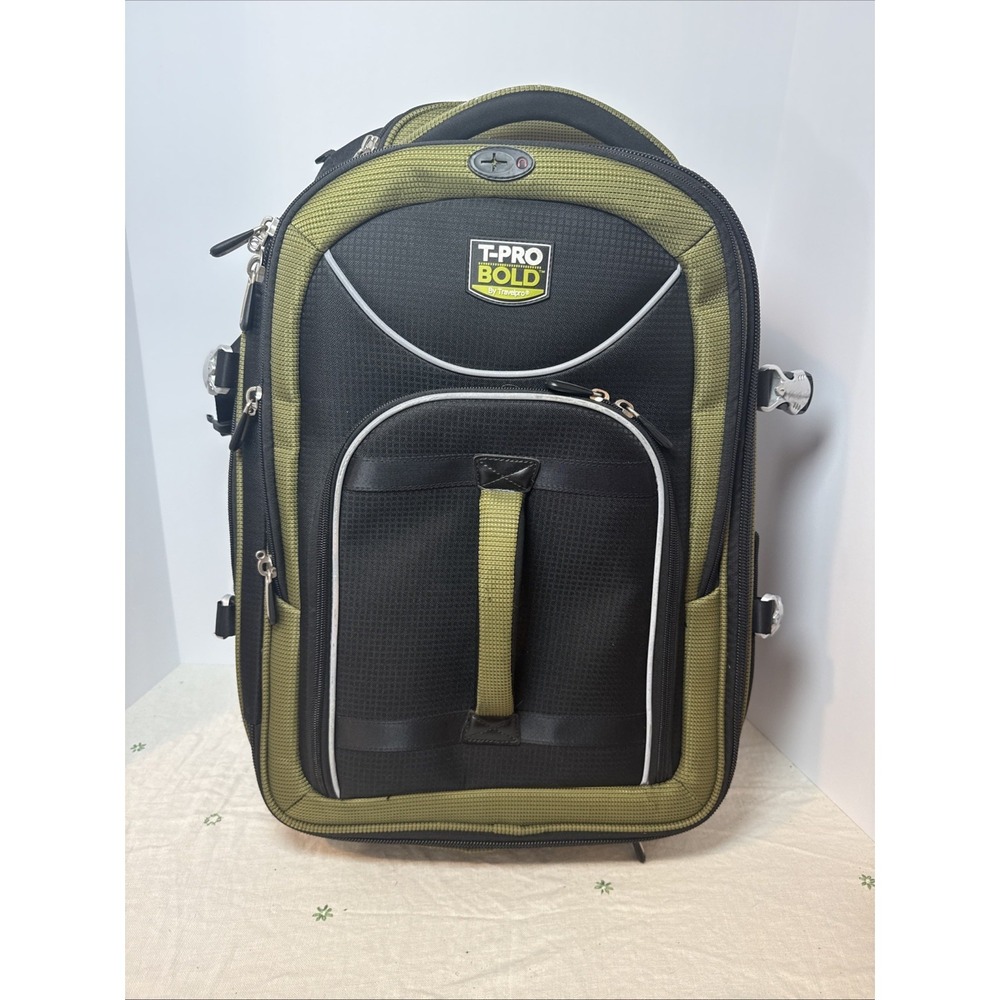TraVeLPrO LUGGaGE T-PrO BOLD 22 INCH EXPanDaBLe ROLLaBoarD BaG, BLacK/Green